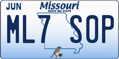 MO license plate ML7S0P
