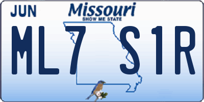 MO license plate ML7S1R