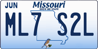 MO license plate ML7S2L