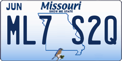 MO license plate ML7S2Q