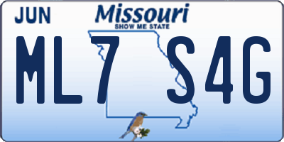 MO license plate ML7S4G