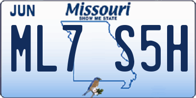 MO license plate ML7S5H
