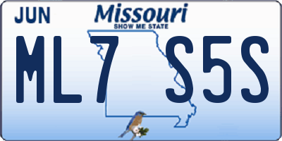 MO license plate ML7S5S
