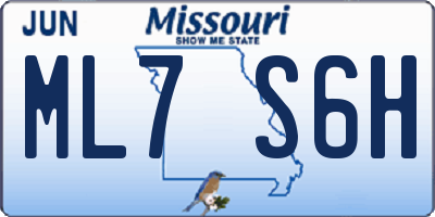 MO license plate ML7S6H