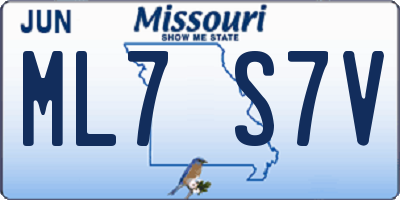 MO license plate ML7S7V