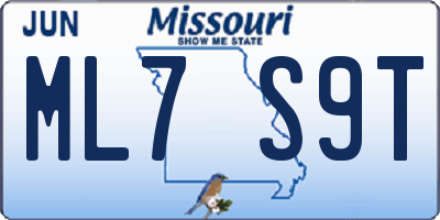 MO license plate ML7S9T