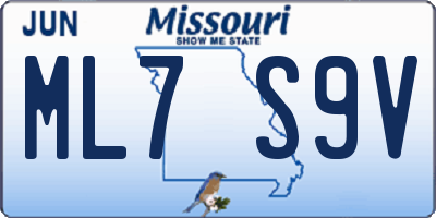 MO license plate ML7S9V