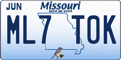 MO license plate ML7T0K