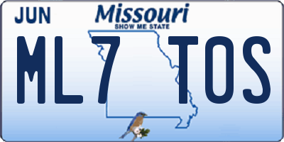 MO license plate ML7T0S