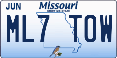 MO license plate ML7T0W