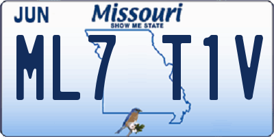 MO license plate ML7T1V