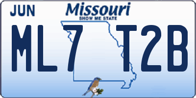 MO license plate ML7T2B