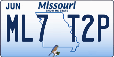 MO license plate ML7T2P