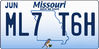 MO license plate ML7T6H