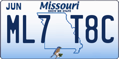 MO license plate ML7T8C