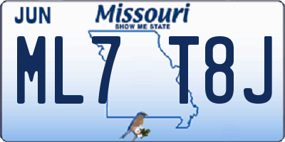 MO license plate ML7T8J