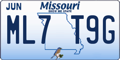 MO license plate ML7T9G