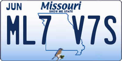 MO license plate ML7V7S