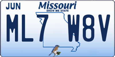 MO license plate ML7W8V