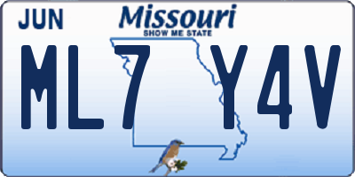 MO license plate ML7Y4V