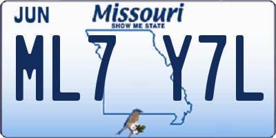 MO license plate ML7Y7L