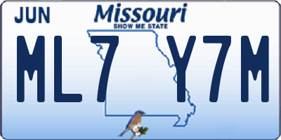 MO license plate ML7Y7M