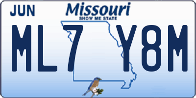 MO license plate ML7Y8M