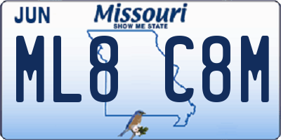 MO license plate ML8C8M