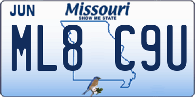 MO license plate ML8C9U