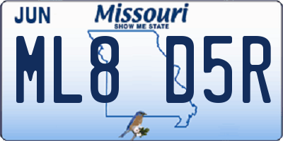MO license plate ML8D5R