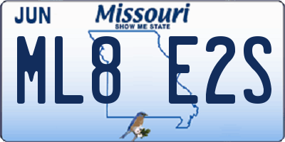 MO license plate ML8E2S