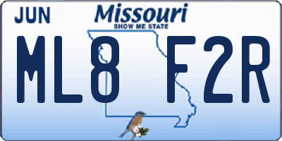 MO license plate ML8F2R