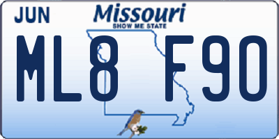 MO license plate ML8F9O