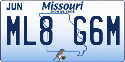 MO license plate ML8G6M