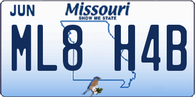 MO license plate ML8H4B