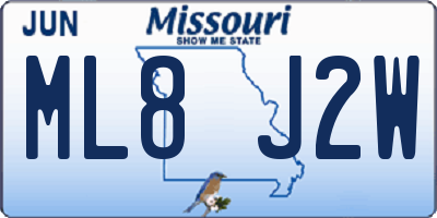MO license plate ML8J2W