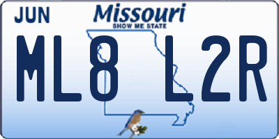 MO license plate ML8L2R