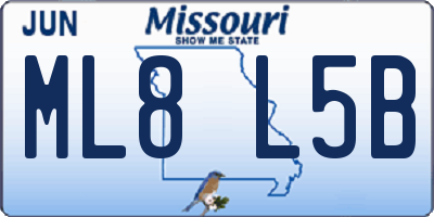 MO license plate ML8L5B