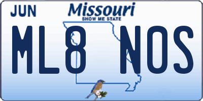 MO license plate ML8N0S