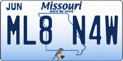 MO license plate ML8N4W