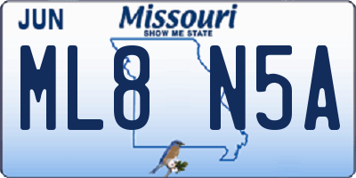 MO license plate ML8N5A
