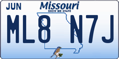 MO license plate ML8N7J