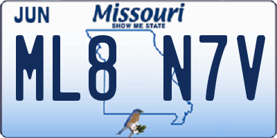 MO license plate ML8N7V