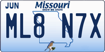 MO license plate ML8N7X