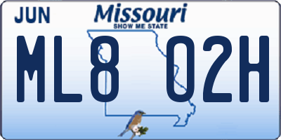 MO license plate ML8O2H