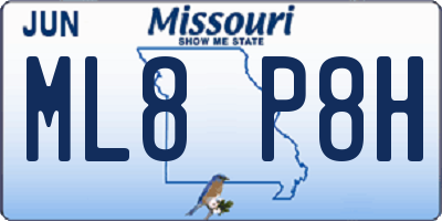 MO license plate ML8P8H