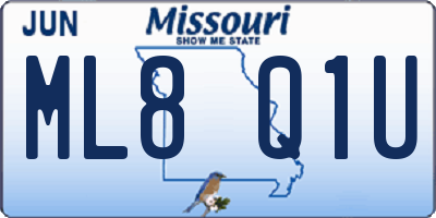 MO license plate ML8Q1U