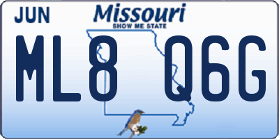 MO license plate ML8Q6G