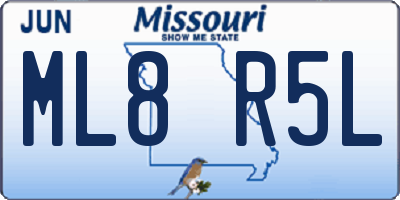 MO license plate ML8R5L