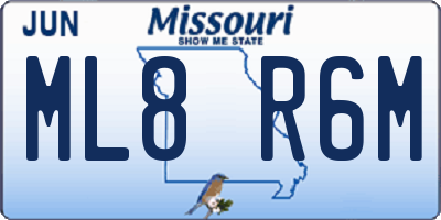 MO license plate ML8R6M